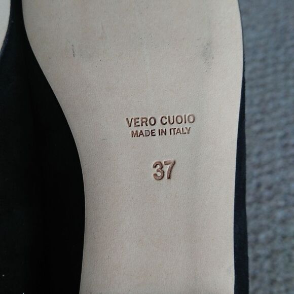 AC Andrea Carrano BABY BLACK SUEDE flat size 36.5 - Picture 11 of 12